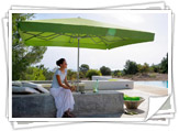 Parasols ronds, carrés, rectangulaires de toutes couleurs